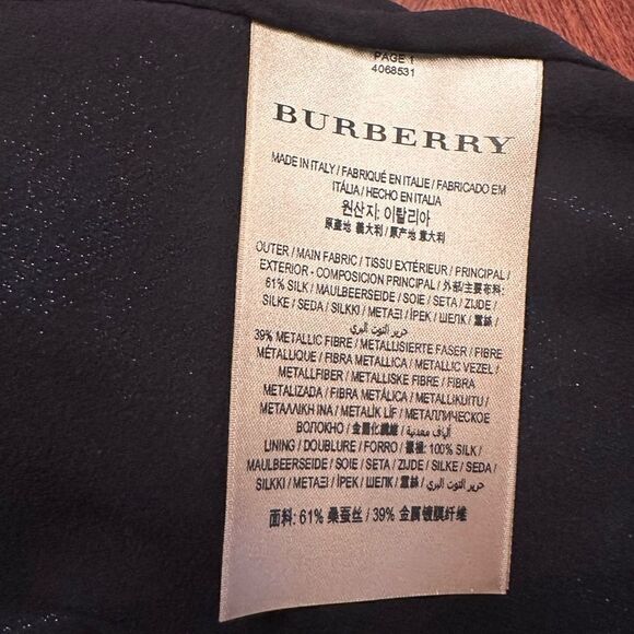Burberry midi length silk blend skirt size 6 dark blue NWT - Picture 15 of 16